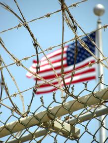 The fence at the U.S. prison camp at Guantánamo Bay