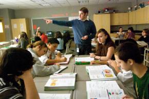 A teacher in a Massachusetts high school
