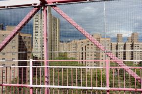 Public housing in lower Manhattan during the power outage following Sandy