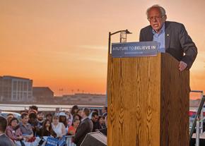 Bernie Sanders campaigning in California