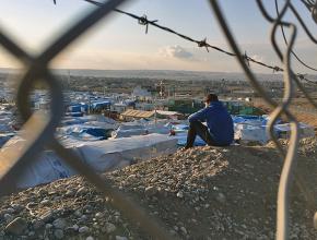 A camp flooded with refugees from the ongoing disaster caused by U.S. imperialism in Iraq