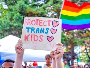 Standing up for transgender rights at the 2018 Pride parade in Washington, D.C.